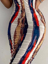 Tube Top Slim Multicolor Printed Tight Dress ins